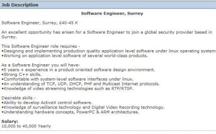 software engineer job description
